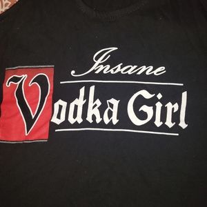 Women's Black Vodka Girl tank top size Medium